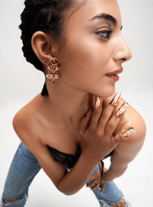 Drip OH River Rose Stud Earrings