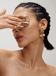 Drip OH River Rose Stud Earrings