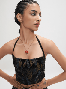 red pendant necklaces for women 