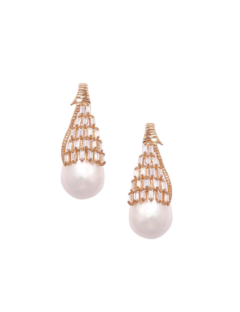 Pearl earring drop for women