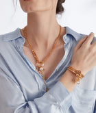Pearl Drop Stacked Bracelet