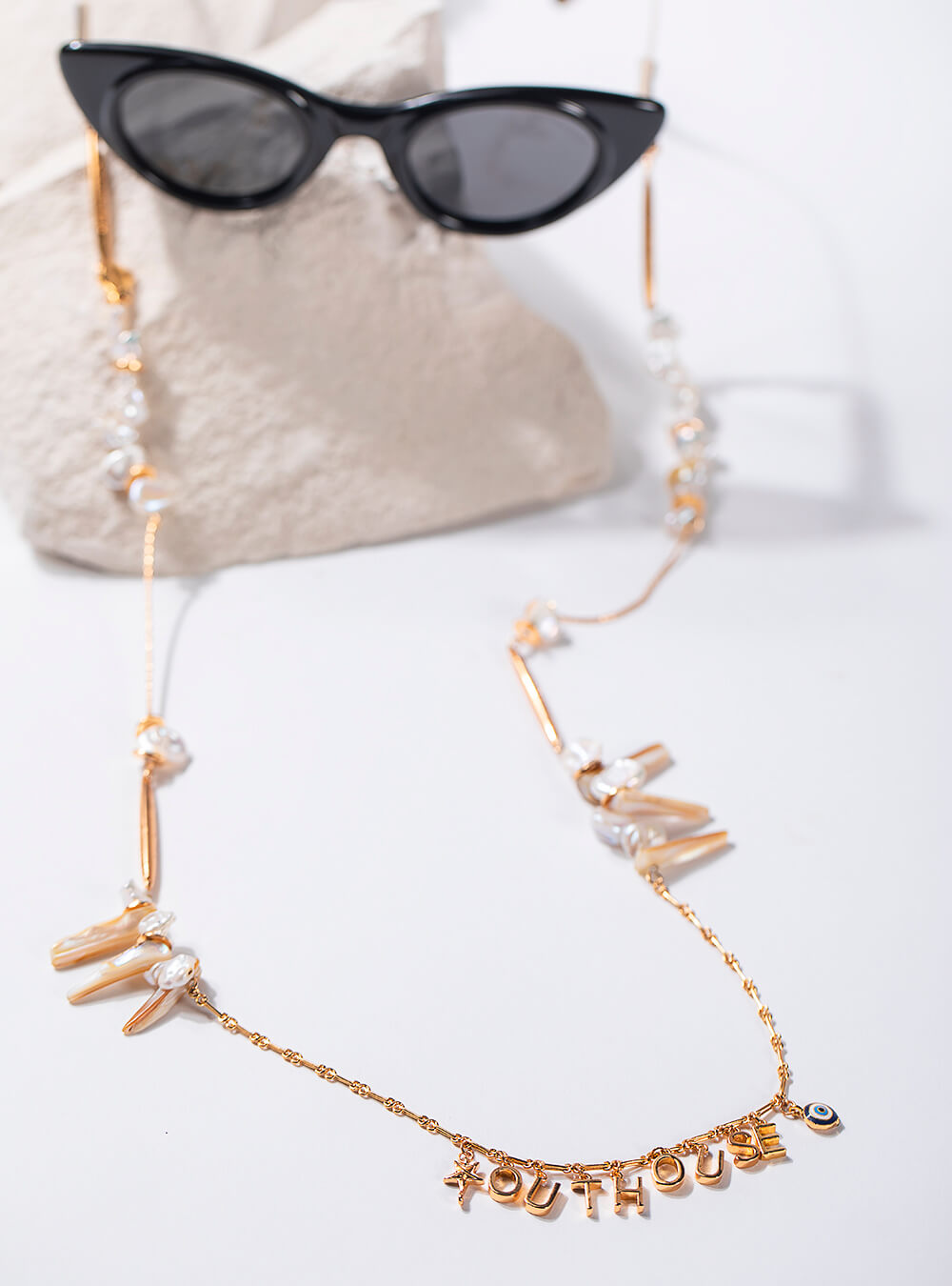 Buy 1PC Chic Womens Gold Silver Sunglasses Chains Reading Beaded Glasses Chain  Eyewear Cord Lanyard Necklace at Amazon.in