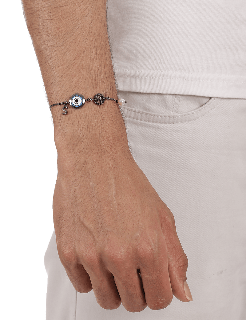 Personalized Men Bracelet with evil eye
