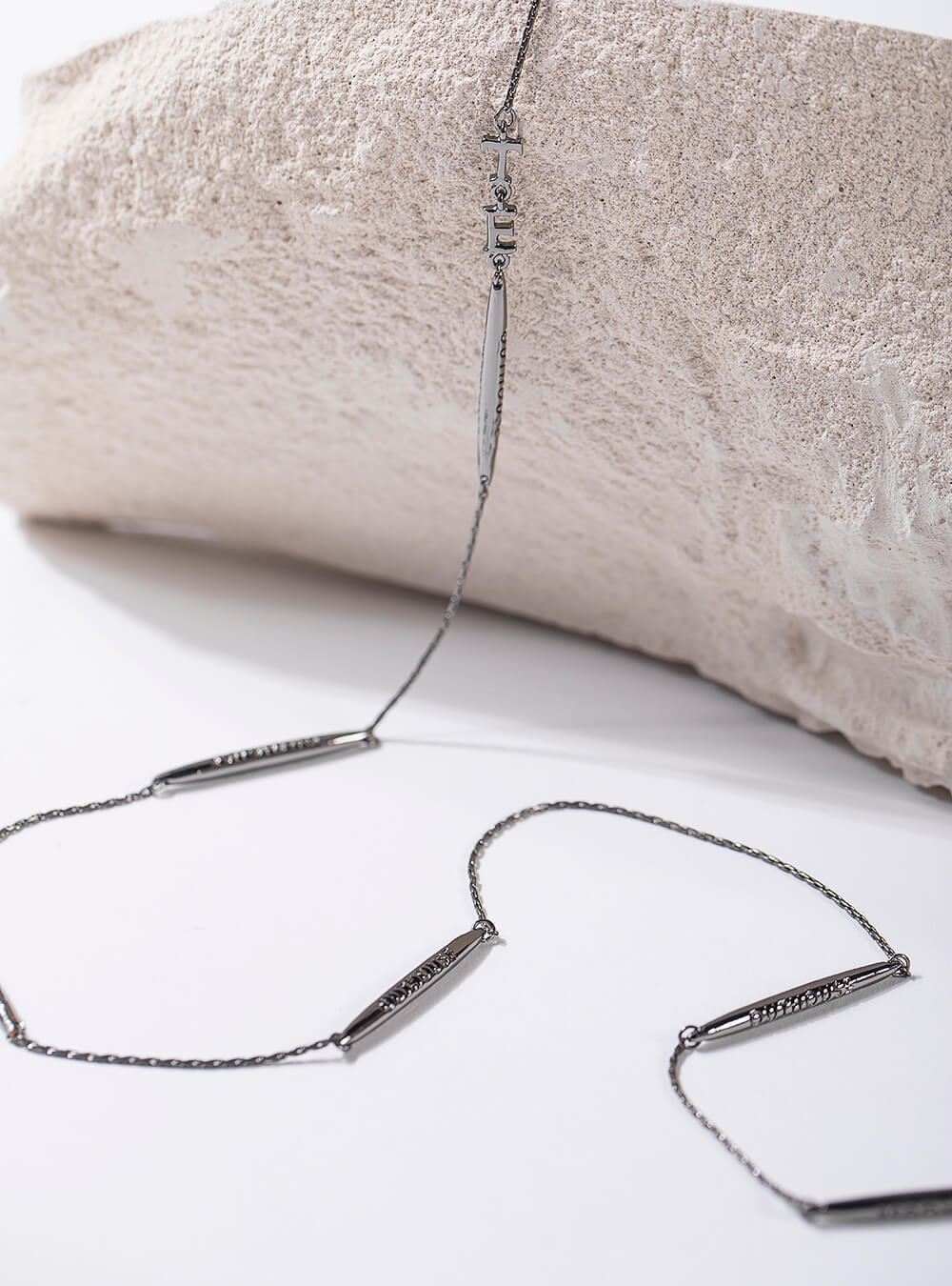 Le Lien Monogram Convertible Lanyard in Gunmetal