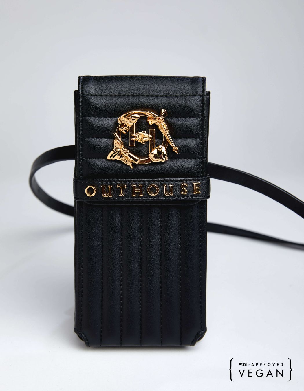 Red Handcrafted Phone Bag Design by Outhouse at Pernia's Pop Up Shop 2024
