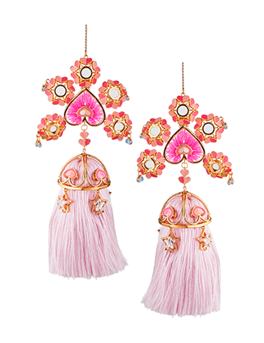 Glowing Romantic Japanese Sakura Stud Earrings, Magic Bloom Pink Flower  Iridescent Crystal Gem Dangle Earring, Floral Delicate Drop Crystal -  Froppin