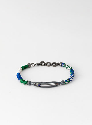 Thread of Love Bracelet in Evergreen, Eggshell & Royal Blue