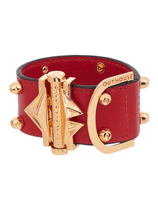 Red Colour Leather Bracelet