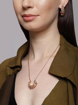 Designer earrings studs & pendants in rose gold