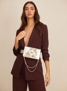 Silver Fanny Pack With Sling