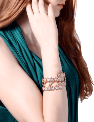 Women Cluster Cuff Bracelet