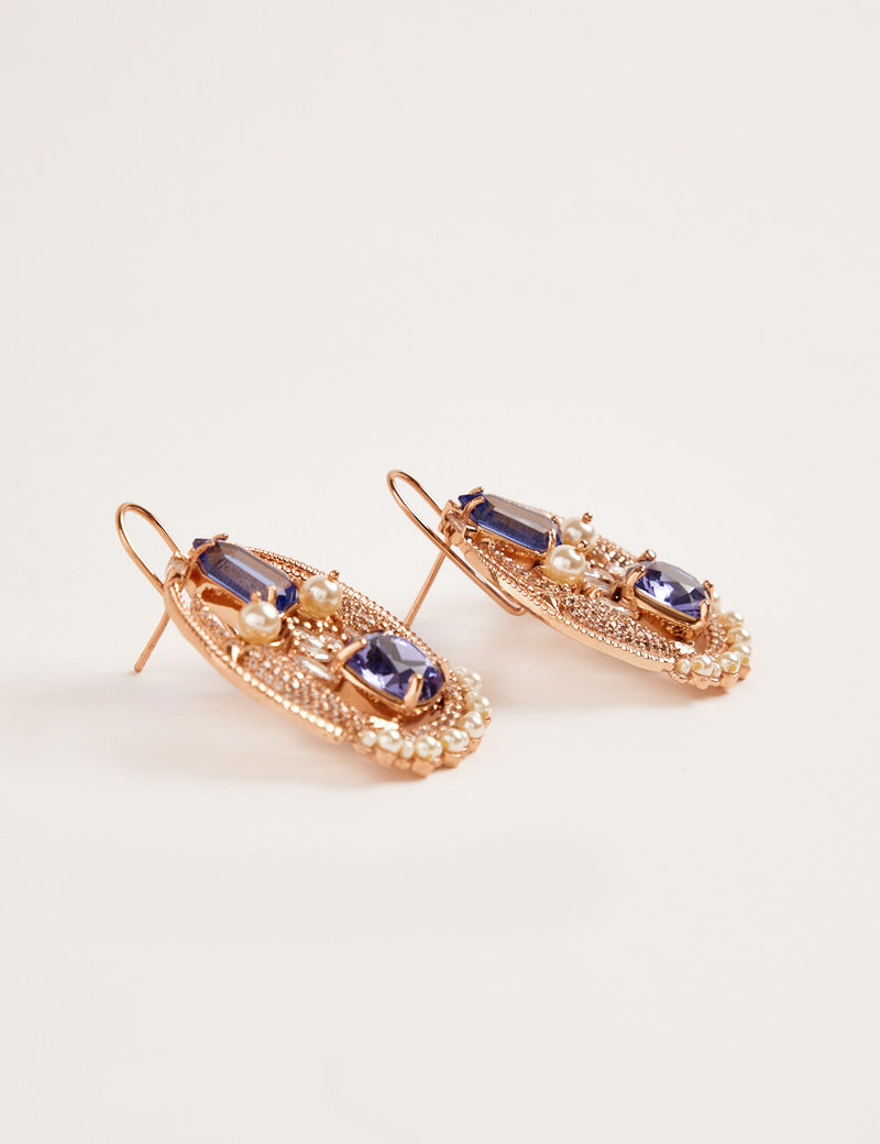 blue stone earrings