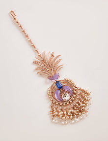 blue stone maang tikka