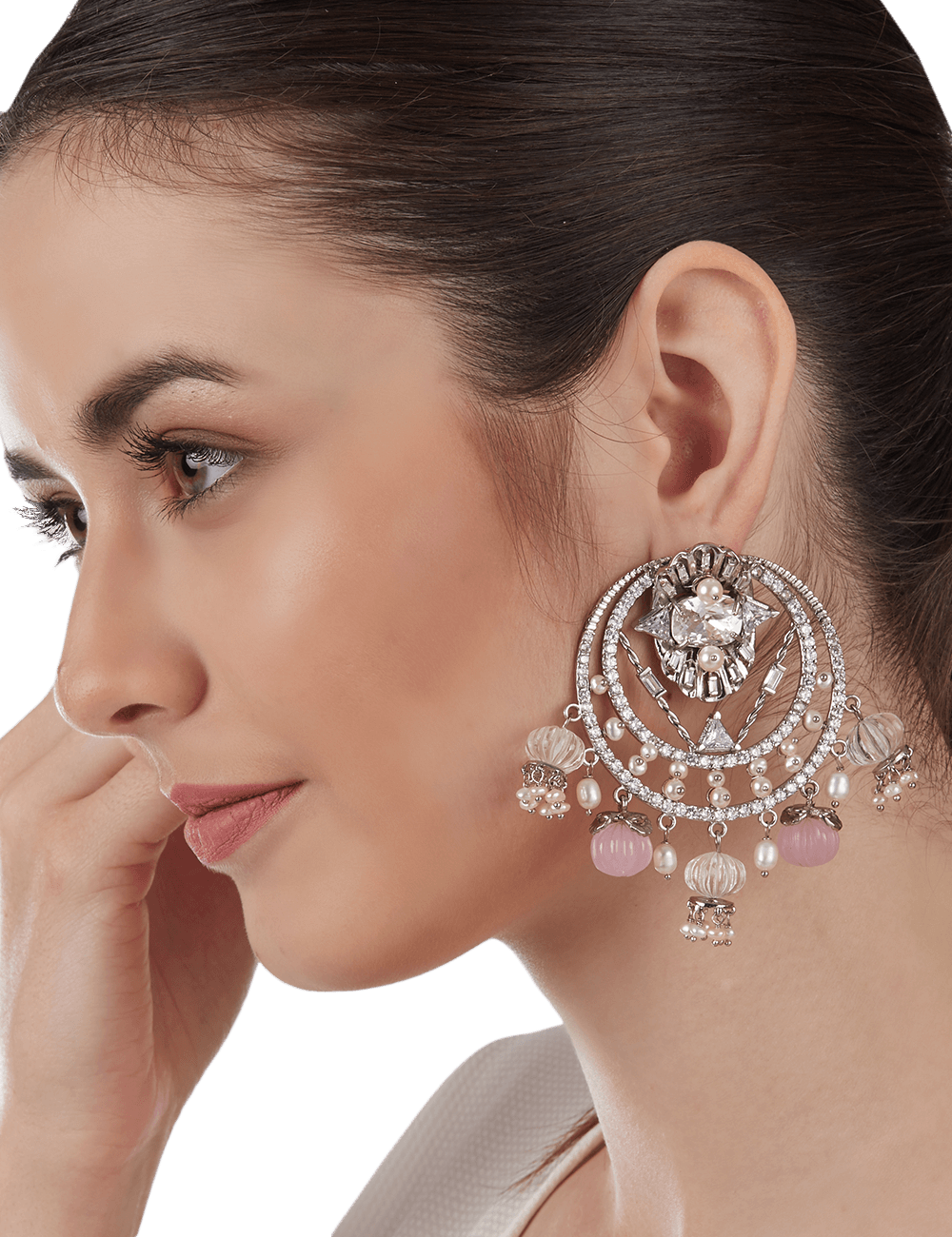 Diamond crystal earrings deals