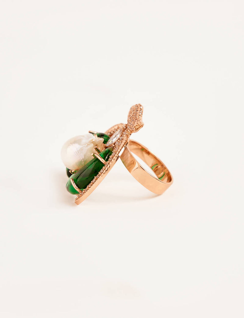 bridal gold dainty ring