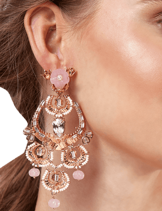 bridal gold earrings