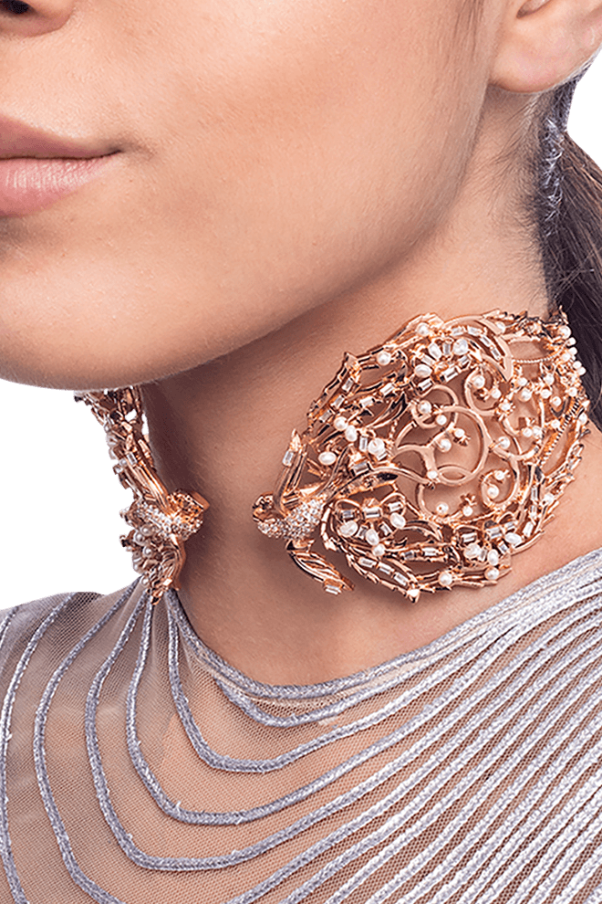 bridal open choker