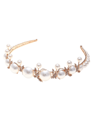 bridal pearl hairband