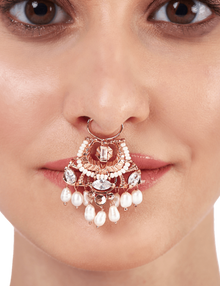 bridal pearl nose ring