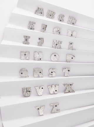 persoanlised alphabet unisex silver bracelets
