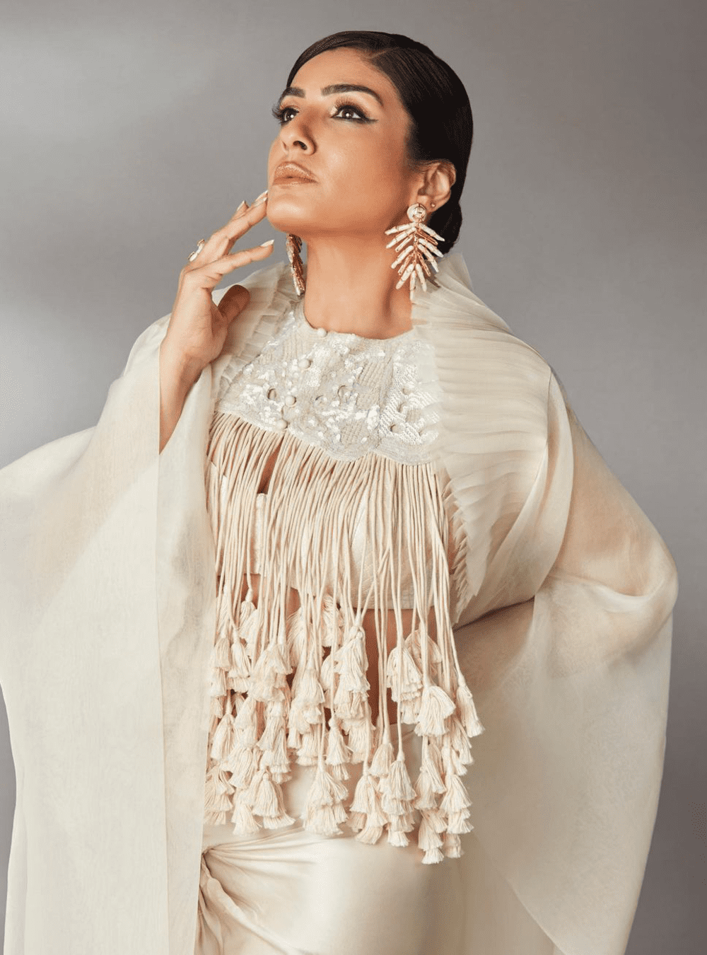 Drip OH River Rose Shoulder Grazers Earrings