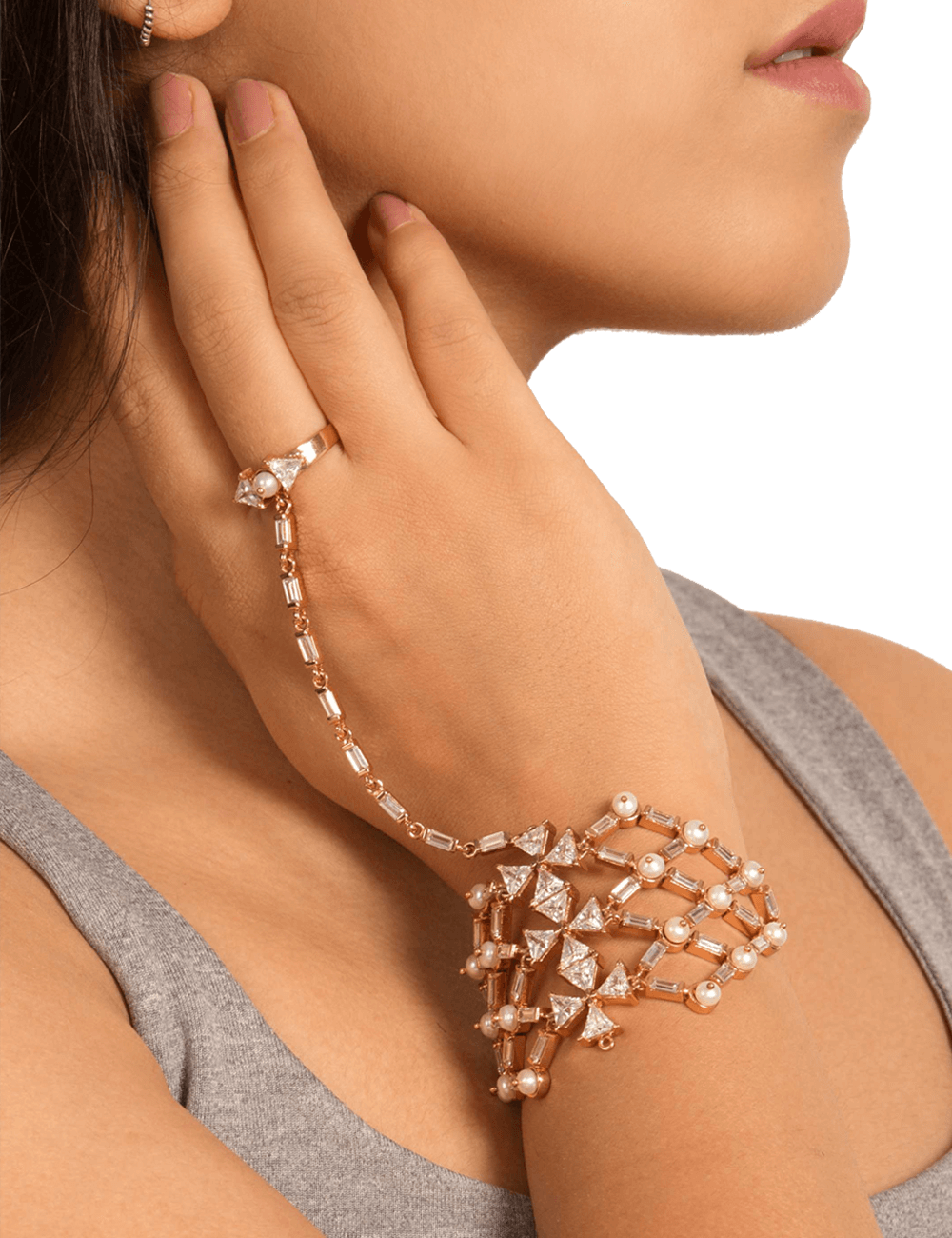 Model Hand Gold Gold Hand Jewelry