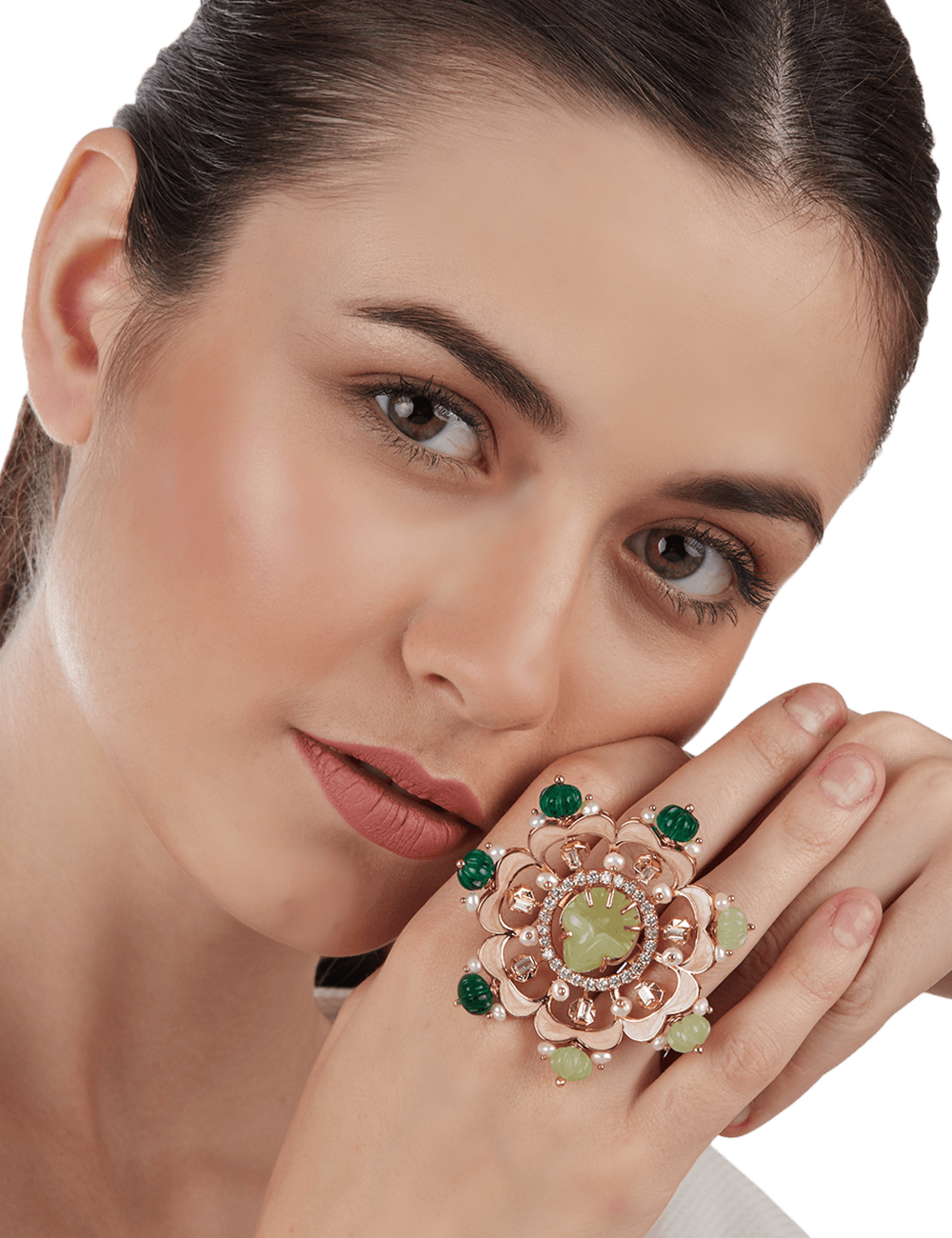 crystal statement ring