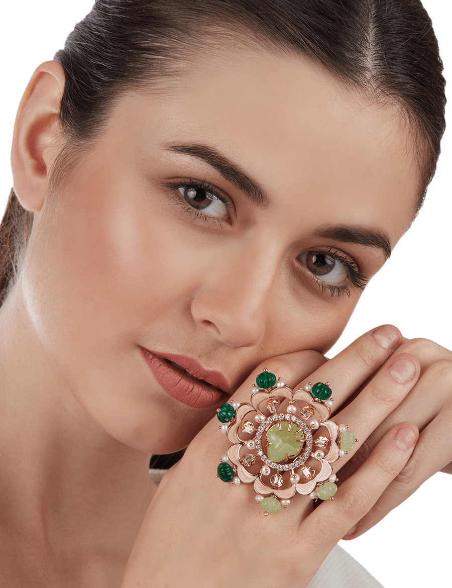 crystal statement ring