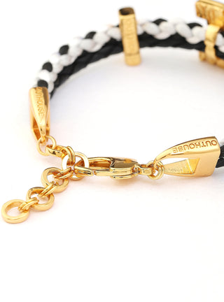 custom unisex gold bracelets in black colour
