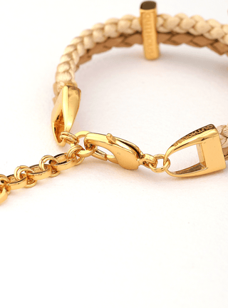 custom unisex gold bracelets in brown colour