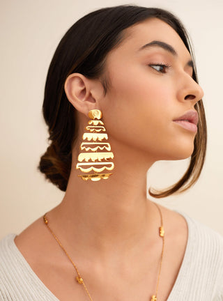Nicole Williams English Wearing OH Epee Statement Earrings