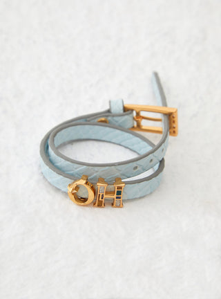 designer gold leather bracelet