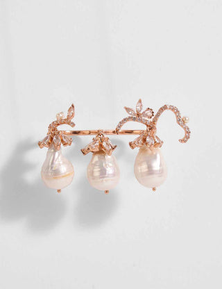 double finger pearl ring​