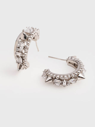 fancy silver hoop earrings