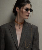 gold plated pearl choker