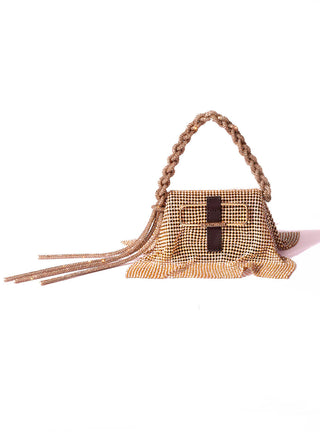 golden luxury handbag for party