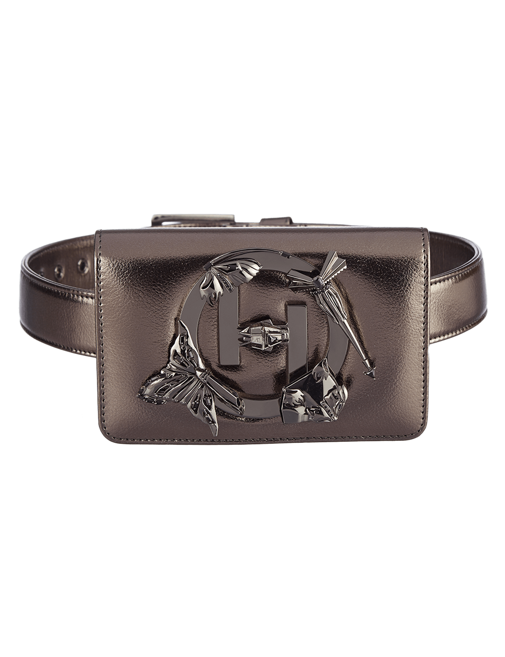 Gunmetal handbag for women