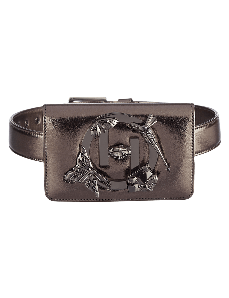Gunmetal handbag for women