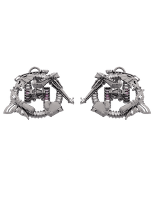 gunmetal plated stud earrings