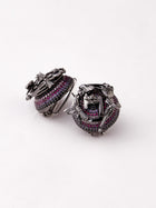 gunmetal stud earrings