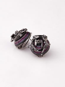 gunmetal stud earrings