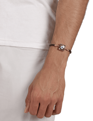 handcrafted evil eye bracelet for men
