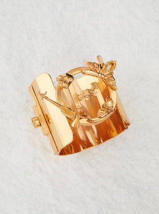 handcrafted gold wrist cuff