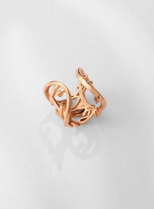 22kt gold plated crossover ring 