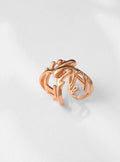 designer crossover gold ring 
