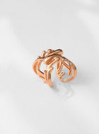 designer crossover gold ring 
