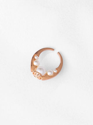 luxury gold ring with pearls 