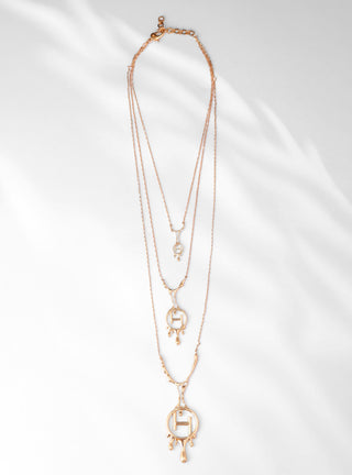 fancy multi-layered gold necklace