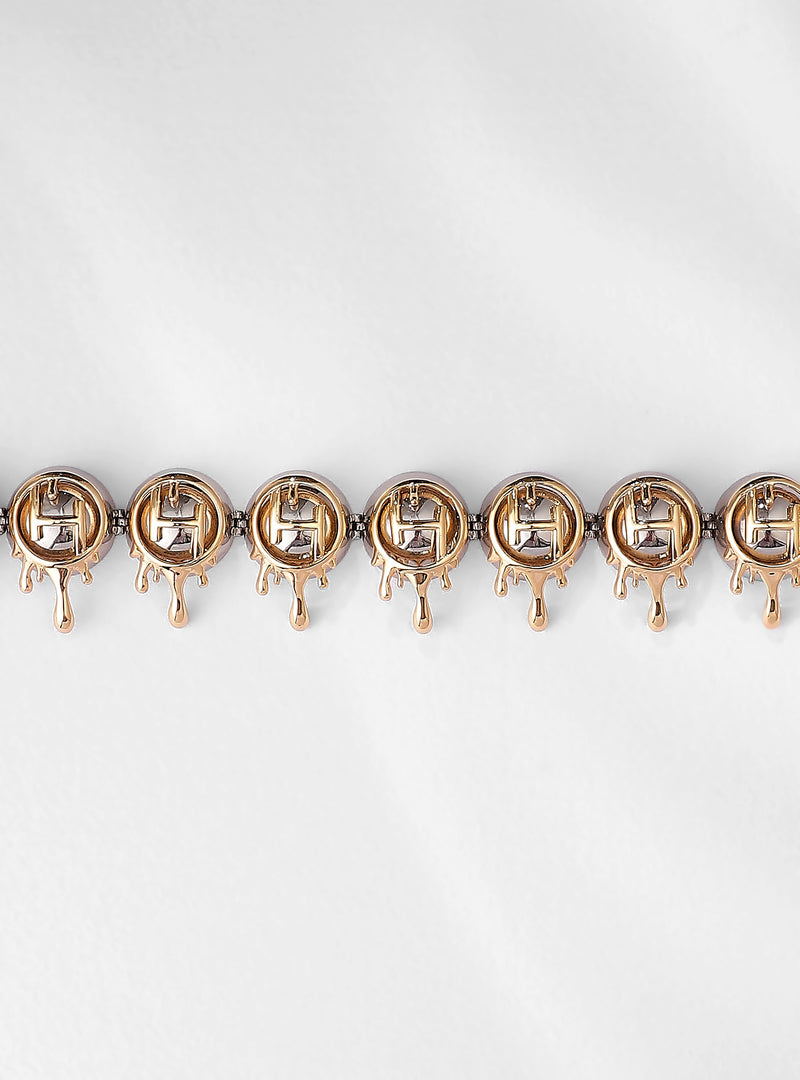 Drip OH Dual Tone Choker Necklace