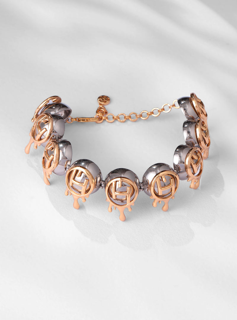 Drip OH Dual Tone Choker Necklace